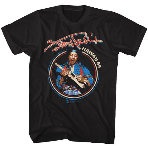 Jimi Hendrix Uk Tour 69 Adult T-Shirt