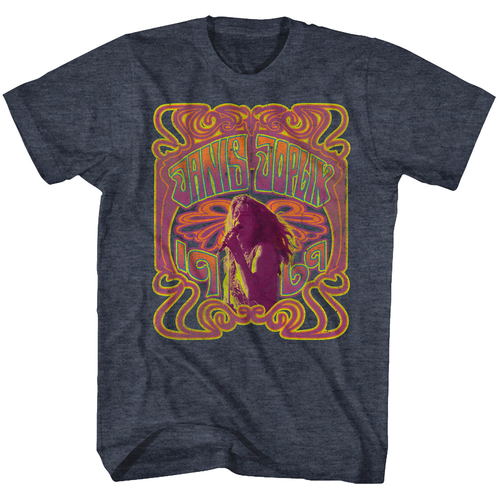 Janis Joplin Psychedelic Adult T-Shirt