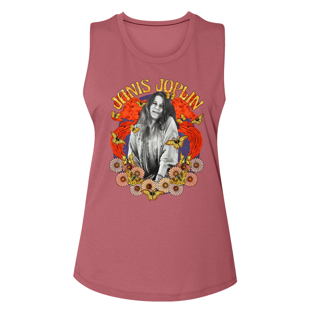 Janis Joplin Collage Ladies Tank