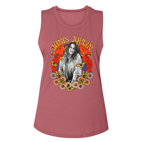 Janis Joplin Collage Ladies Tank