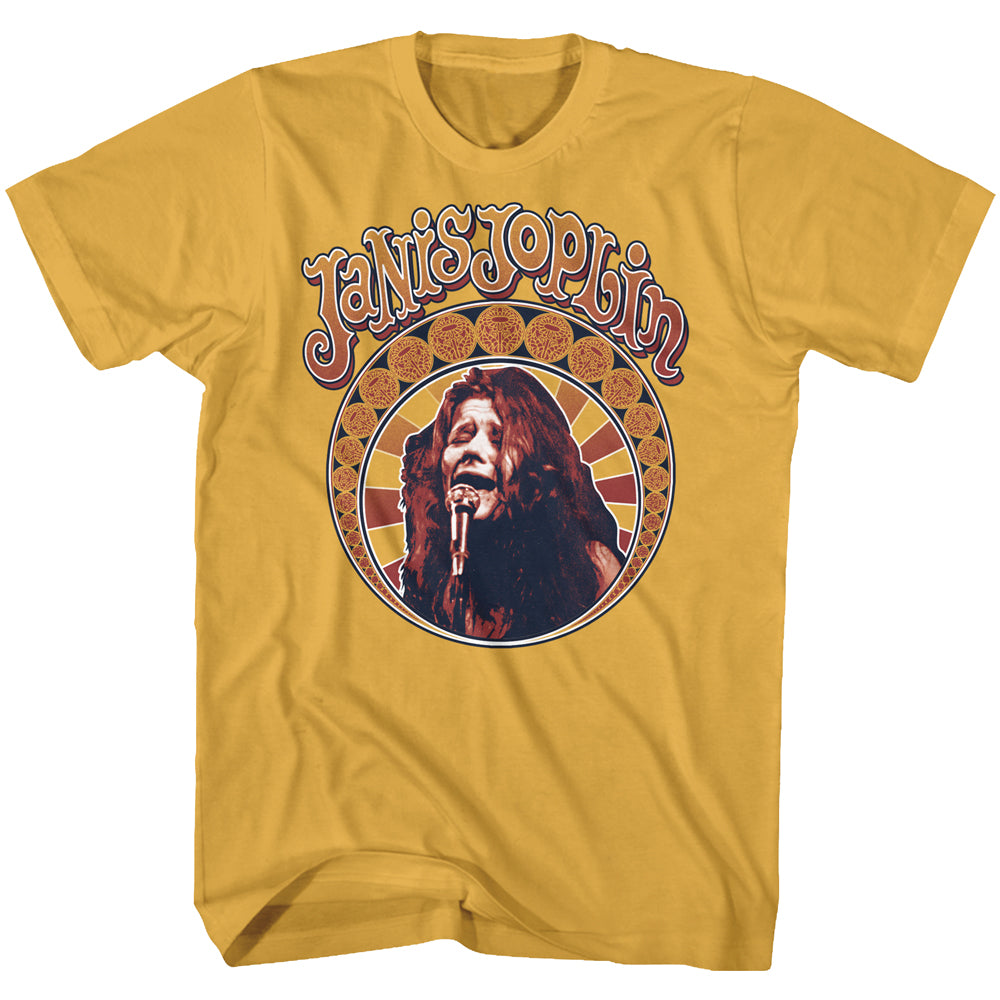 Janis Joplin Nouveau Circle Adult T-Shirt