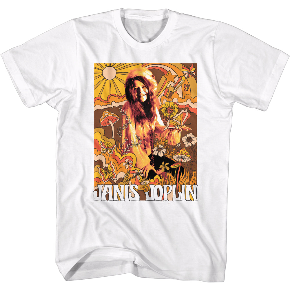 Janis Joplin Drawn Over Pic Men's T-Shirt