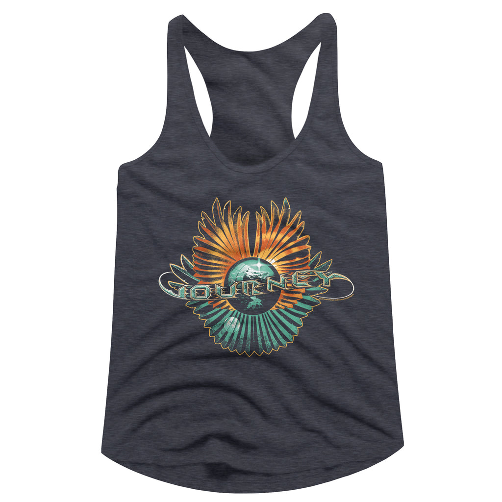 Journey Orange And Teal Ladies Racerback