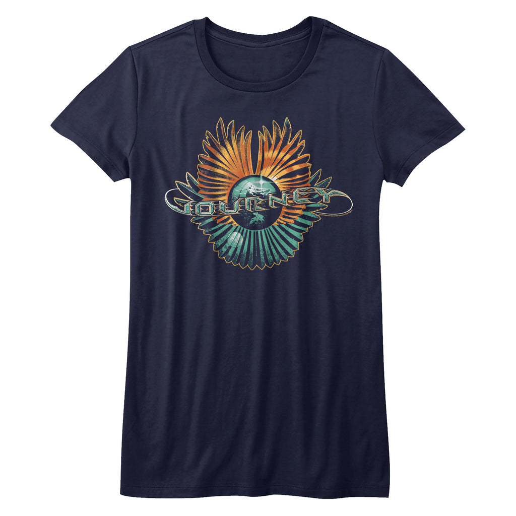 Journey Orange And Teal Juniors T-Shirt