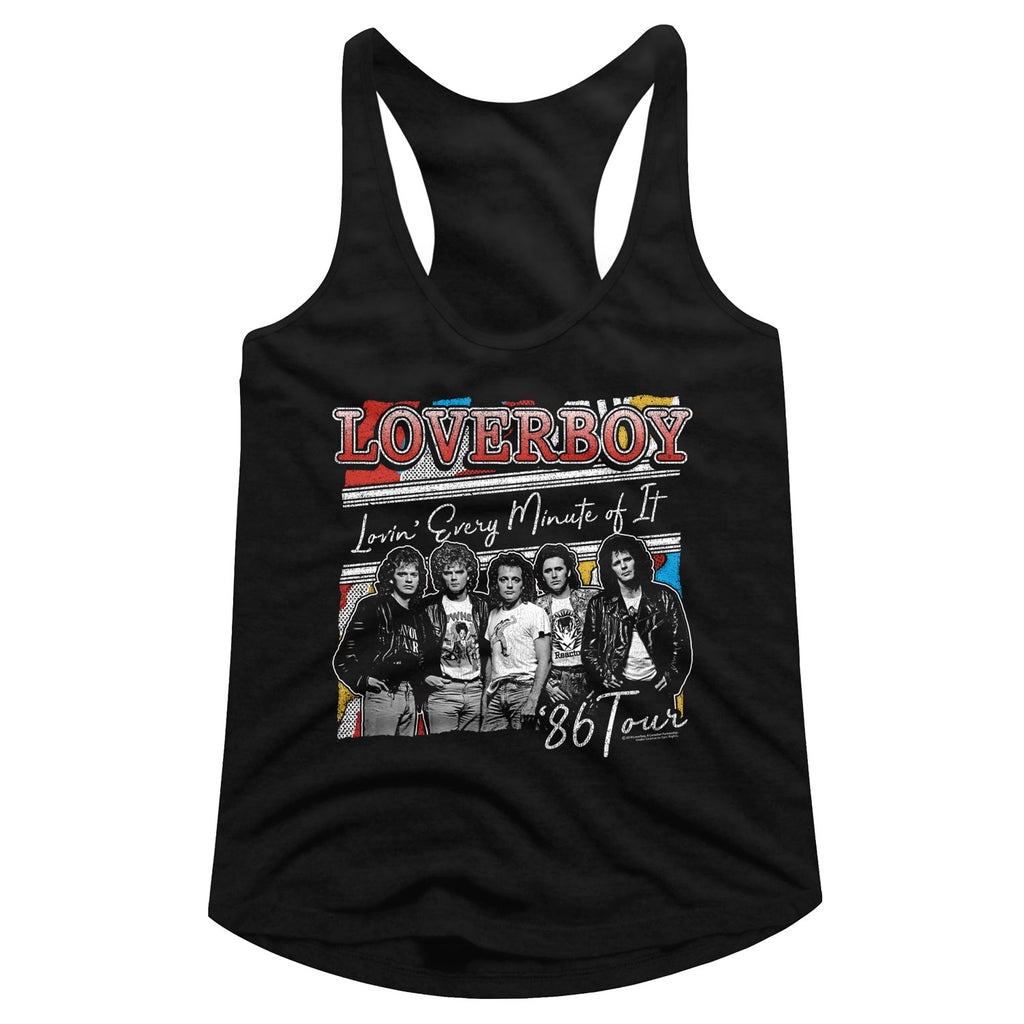 Loverboy Lovin Every Min Tour Ladies Racerback
