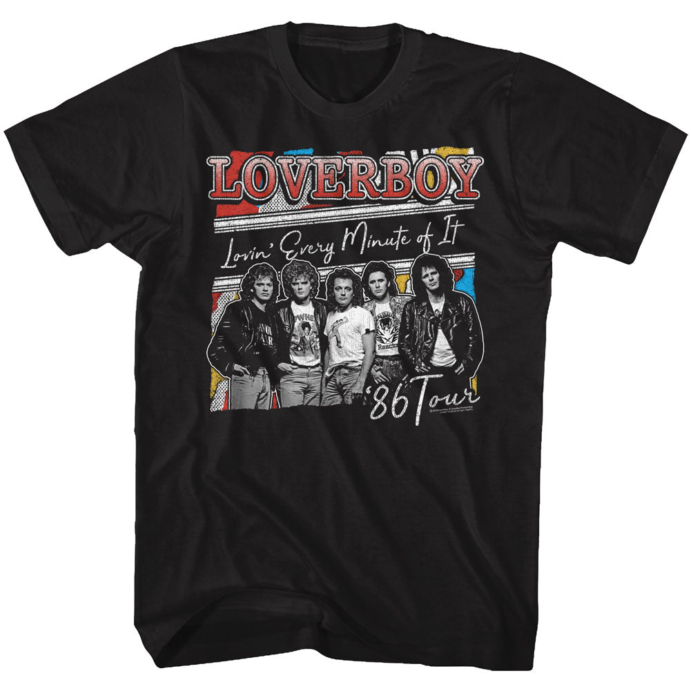Loverboy Lovin Every Min Tour Adult T-Shirt