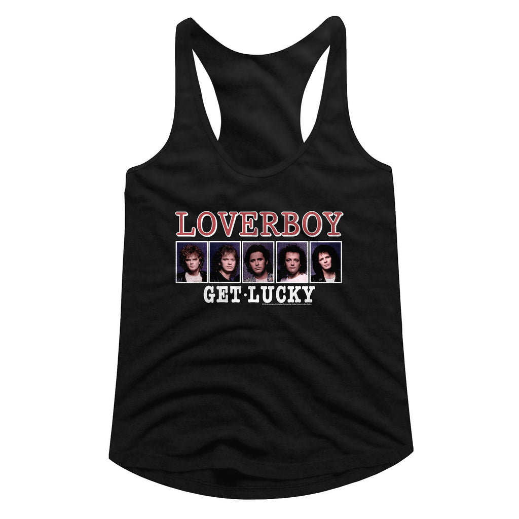 Loverboy Get Lucky Ladies Racerback