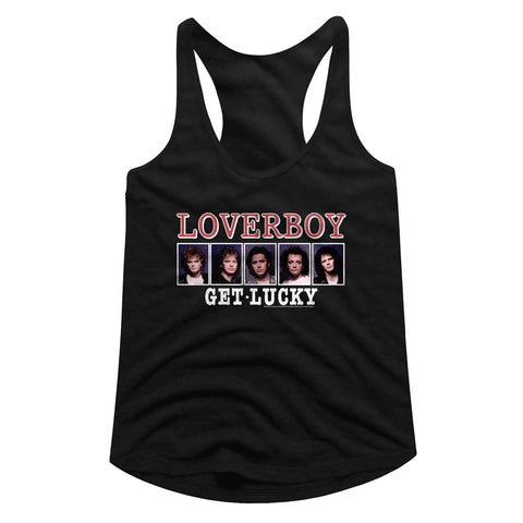 Loverboy Get Lucky Ladies Racerback