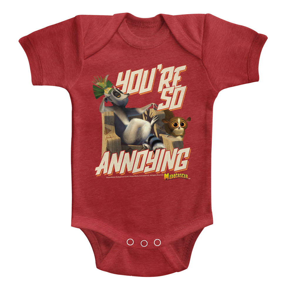 Madagascar Annoying Baby Heather Bodysuit