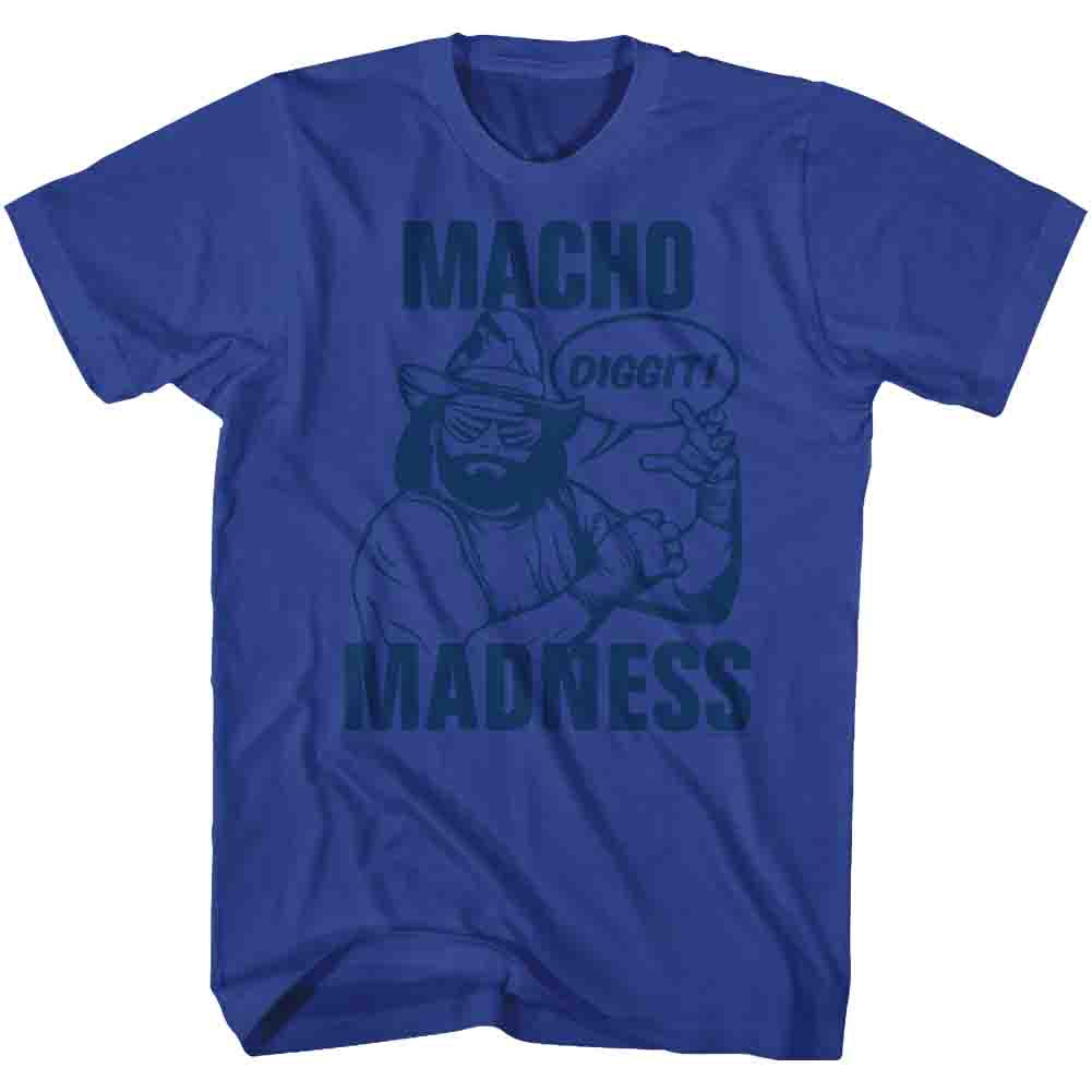 Macho Man Blue On Blue Men'S T-Shirt