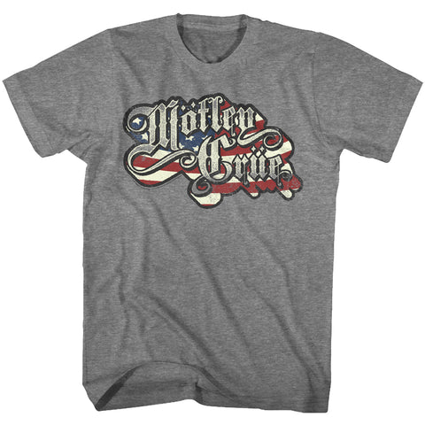 Motley Crue Crue Flag Adult T-Shirt