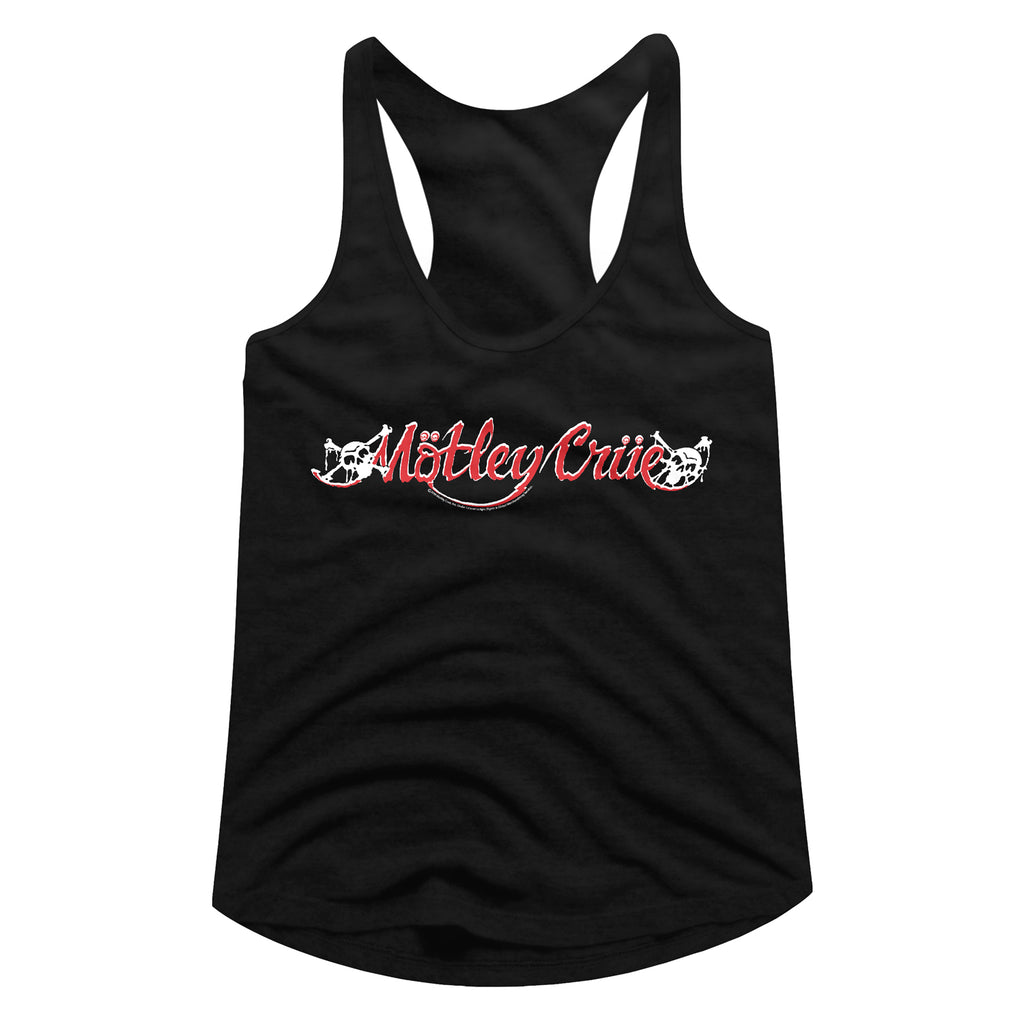 Motley Crue Red & White Logo Ladies Racerback