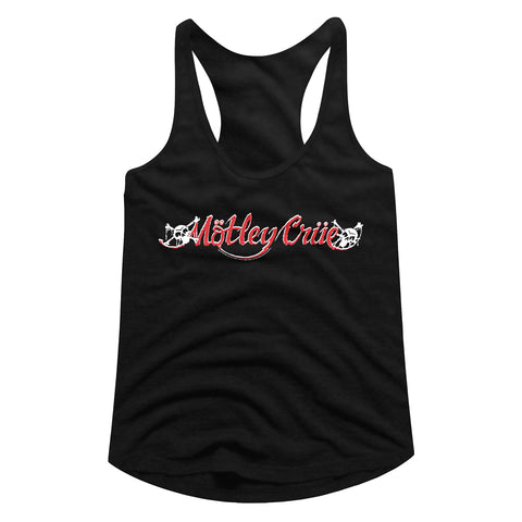 Motley Crue Red & White Logo Ladies Racerback