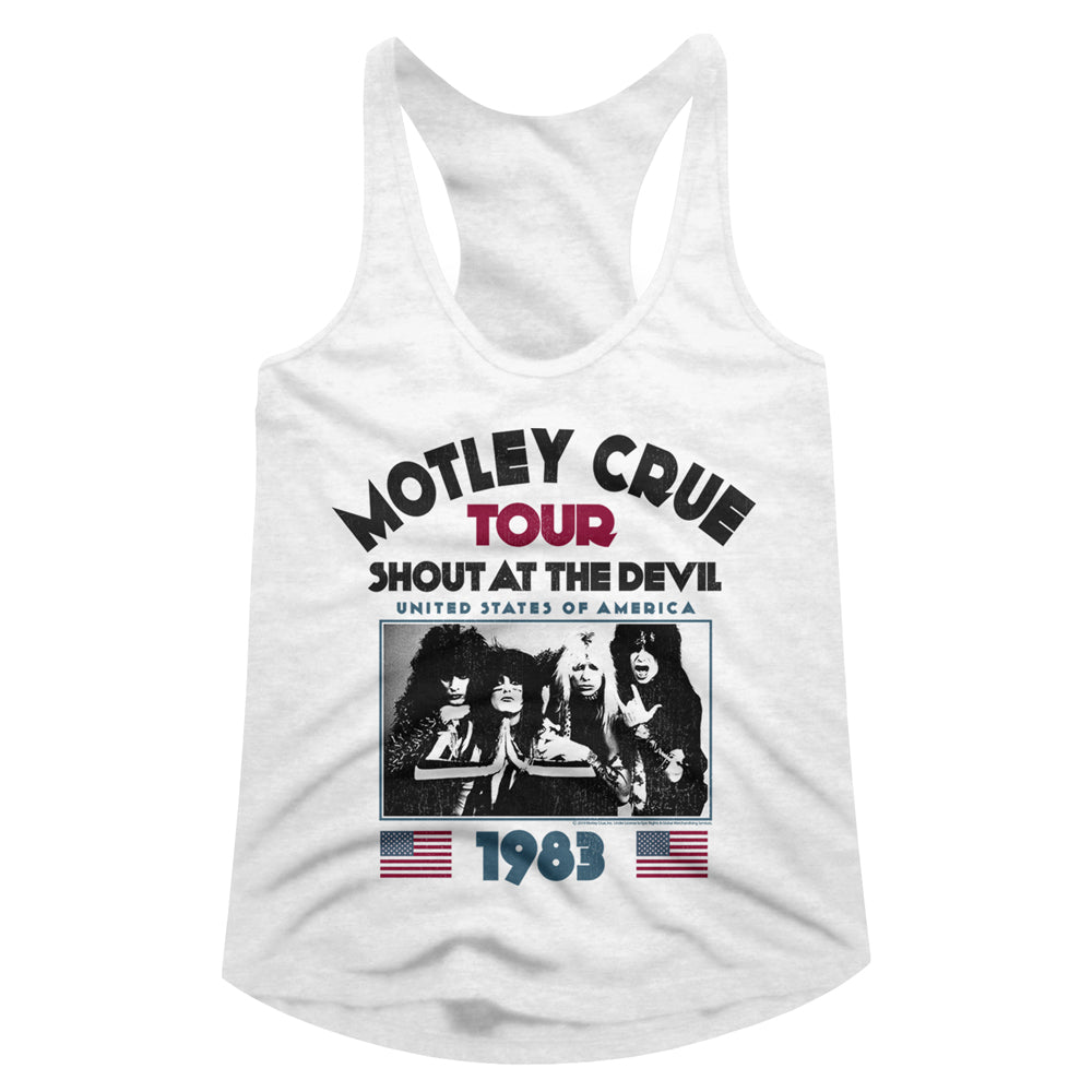 Motley Crue Satd83 Ladies Racerback