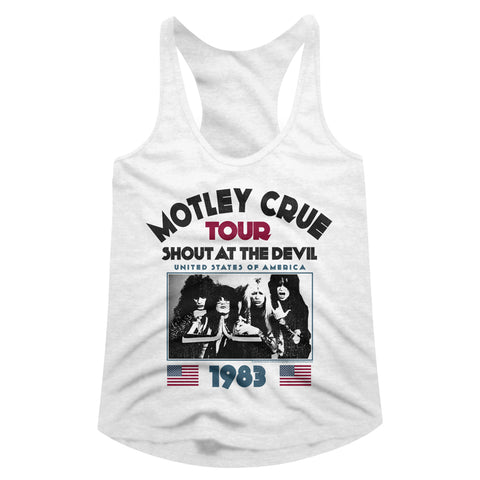Motley Crue Satd83 Ladies Racerback