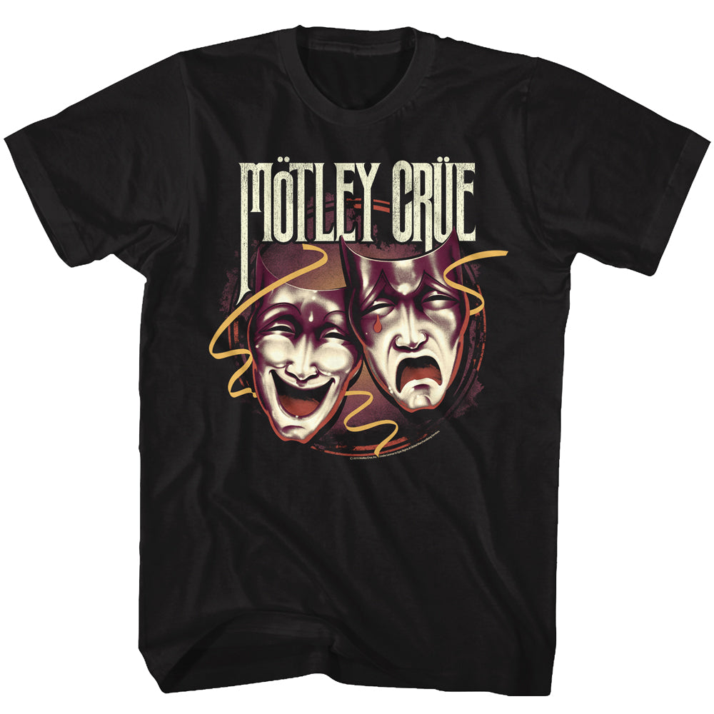 Motley Crue Drama Masks Adult T-Shirt