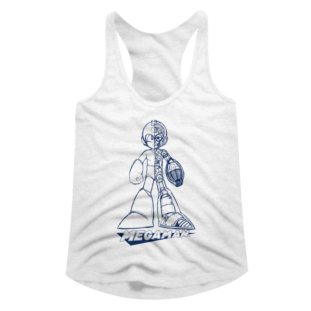 Mega Man Blueprint Women's Racerback