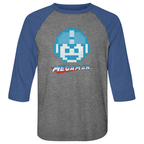 Mega Man Megaface Men's Raglan