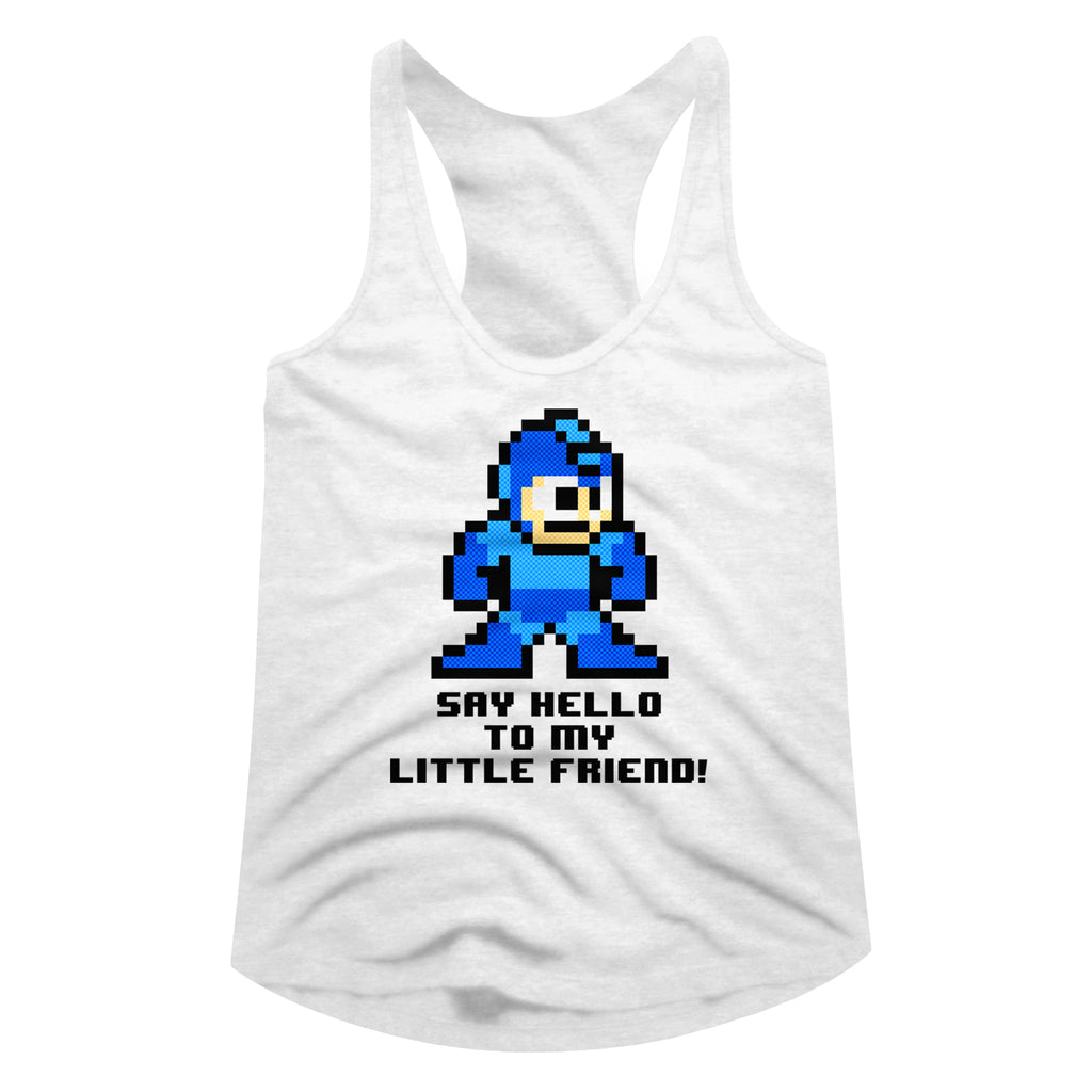 Mega Man Say Hello To My Little Friend Women's Racerback
