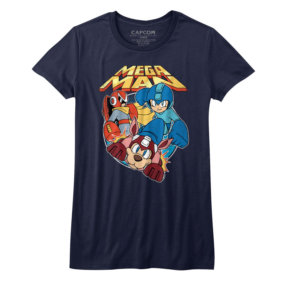 Mega Man Flat Colors Juniors T-Shirt