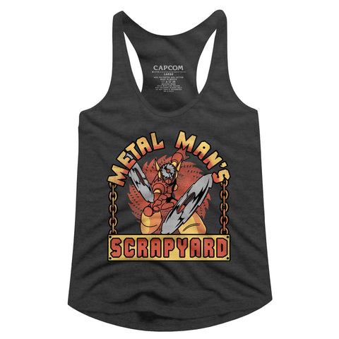 Mega Man Scrapyard Sign Women's Racerback