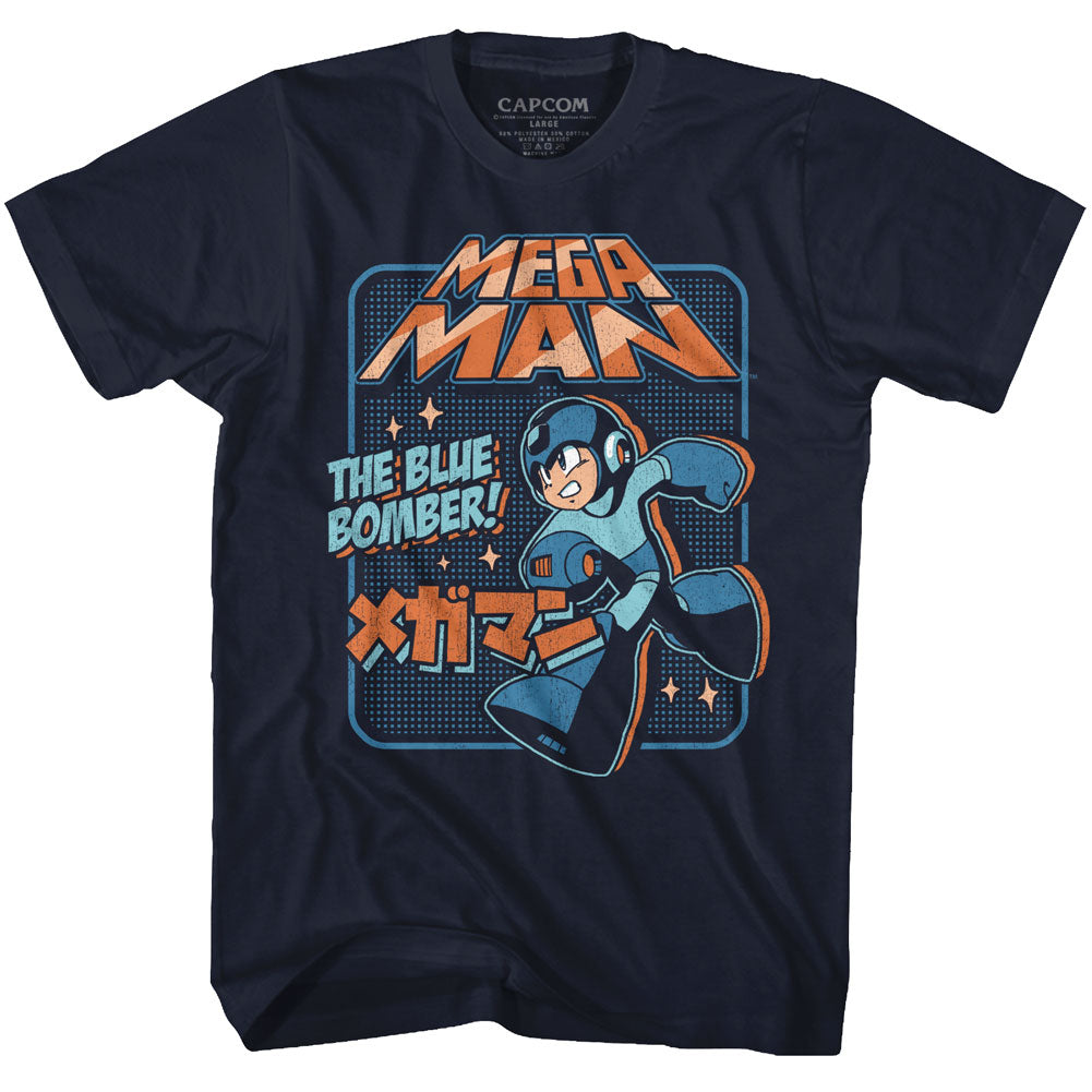Mega Man Graphic Blu Bomber Men's T-Shirt