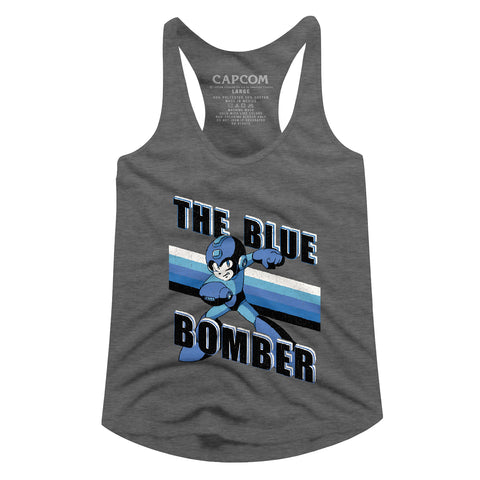 Mega Man Blue Bomber Stripes Women's Racerback