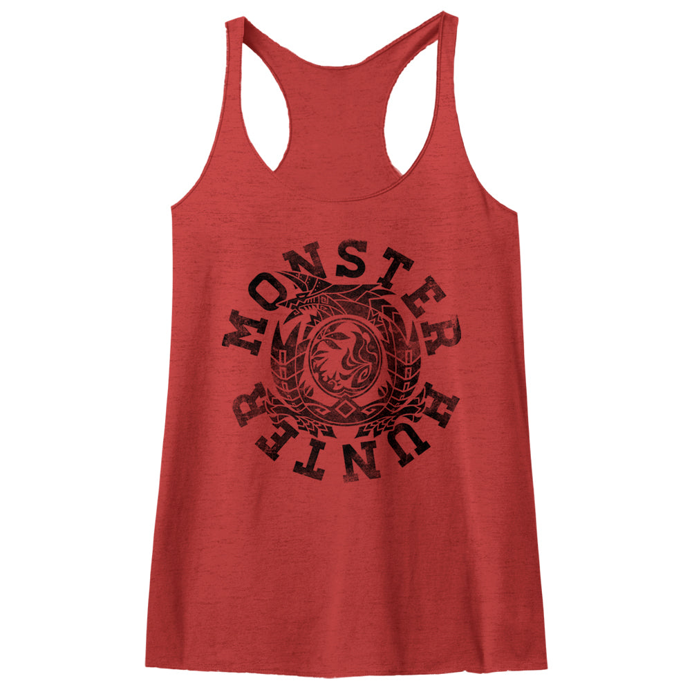 Monster Hunter Mh Circle Women's Raw Edge Racerback