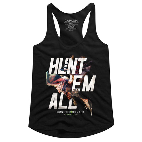 Monster Hunter Hunt Em All Women's Racerback