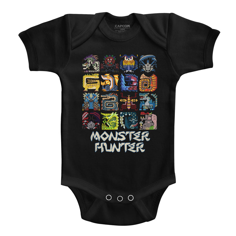 Monster Hunter Symbols Baby Bodysuit