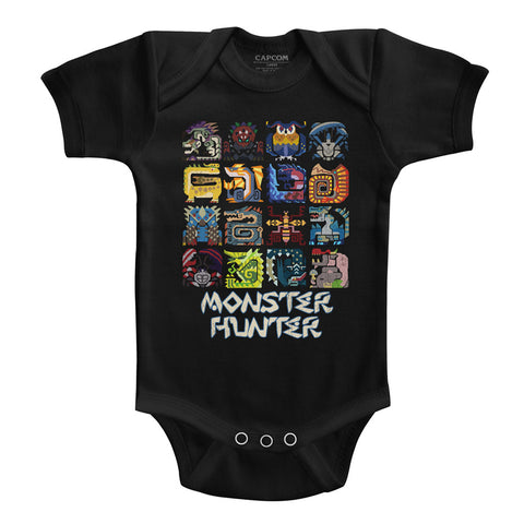 Monster Hunter Symbols Baby Bodysuit