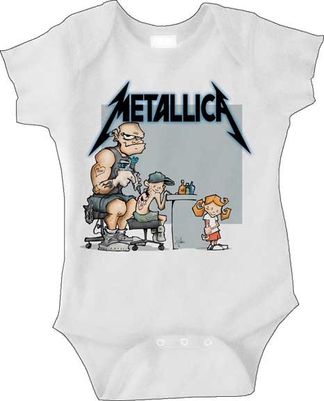 Metallica Inked Tattoo Parlor Baby One Piece