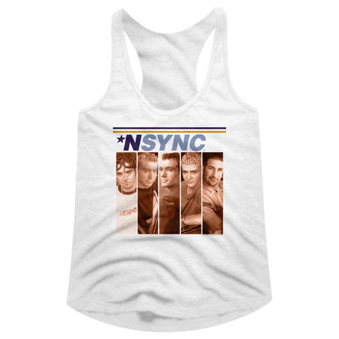 NSYNC Boxes Ladies Racerback