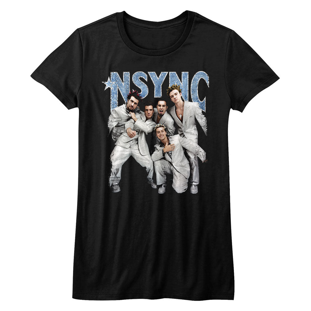 NSYNC Strike A Pose Ladies T-Shirt