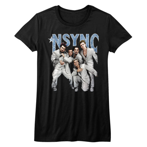 NSYNC Strike A Pose Ladies T-Shirt