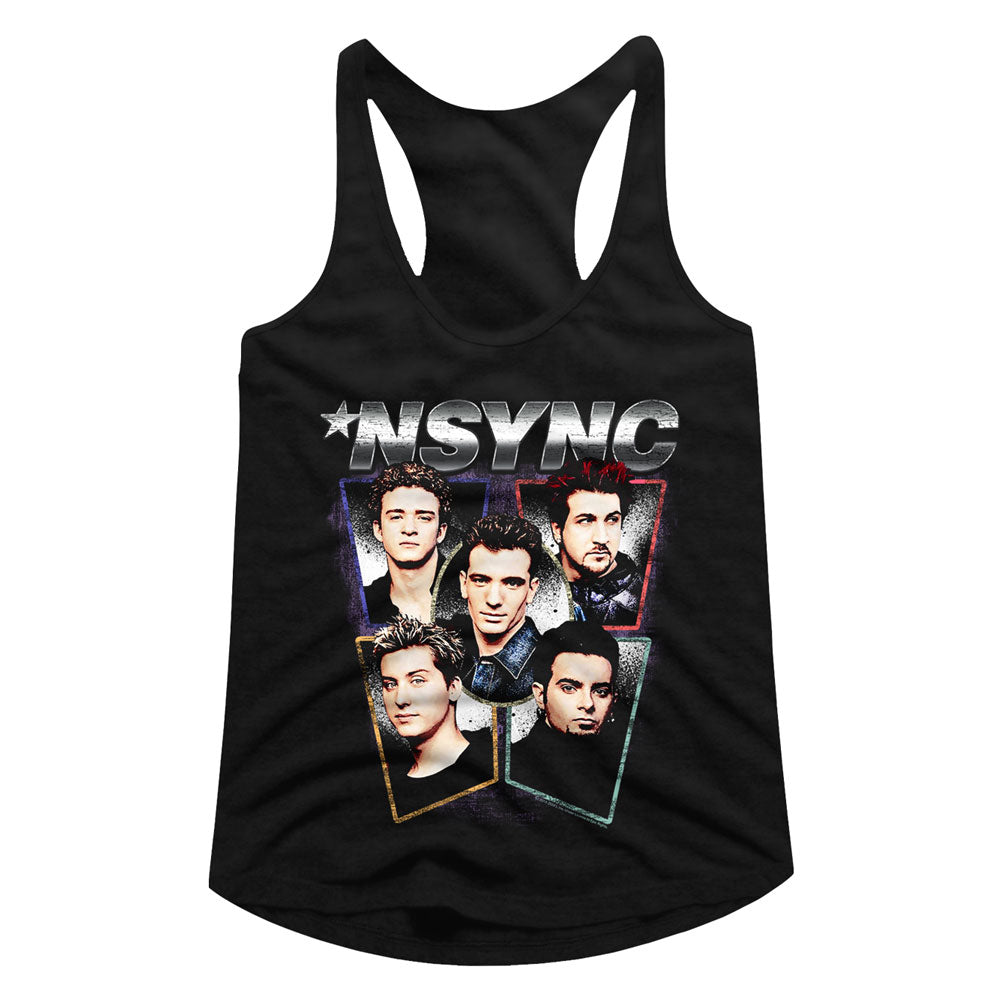 NSYNC Heads Ladies Racerback