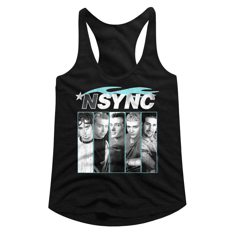 NSYNC Blue Flame Ladies Racerback