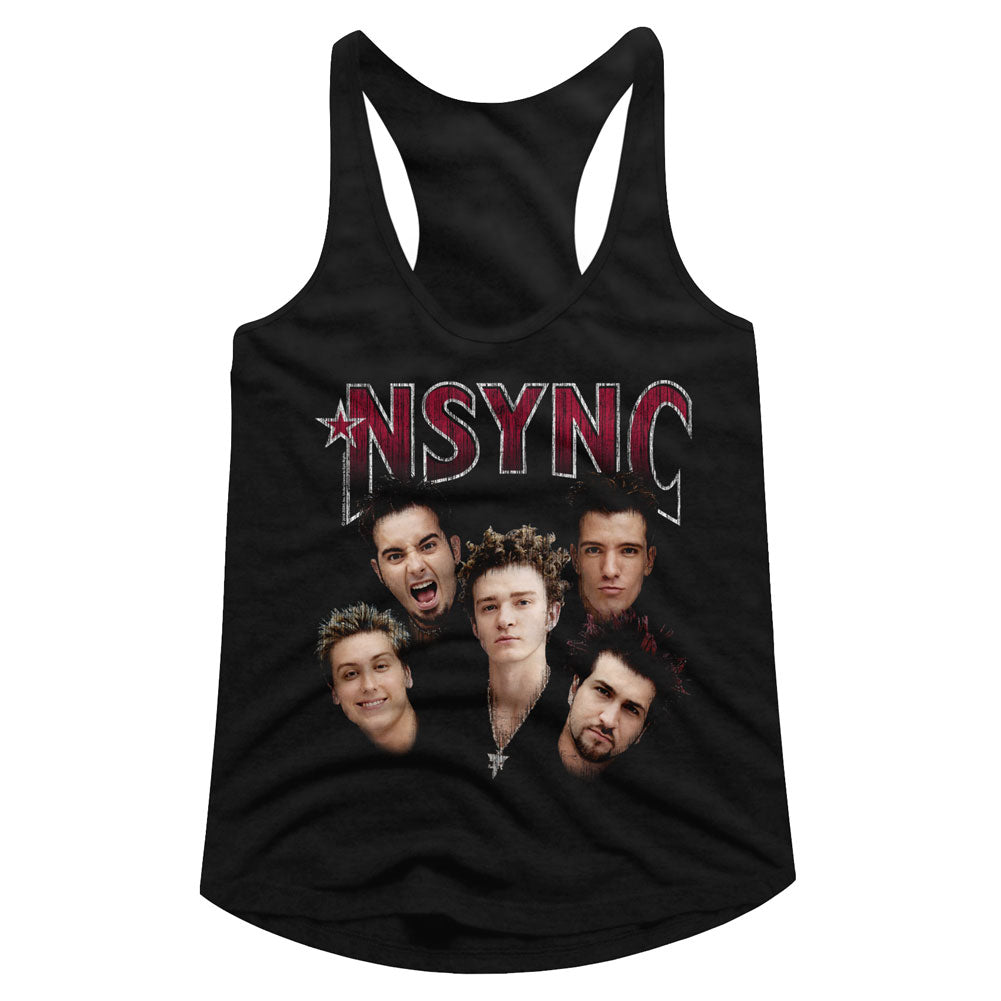NSYNC Group Shot Ladies Racerback