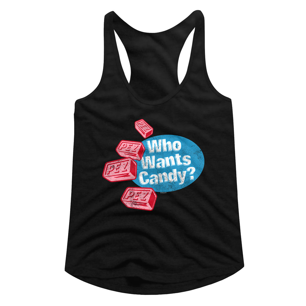 Pez Who Wants Candy Ladies Racerback