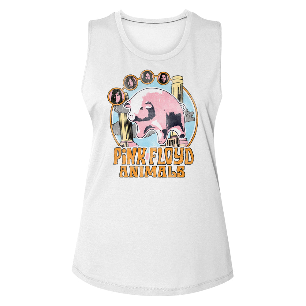 Pink Floyd Circle Pig Ladies Tank