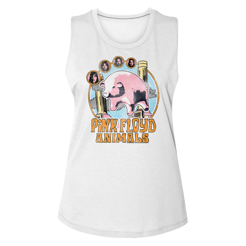 Pink Floyd Circle Pig Ladies Tank