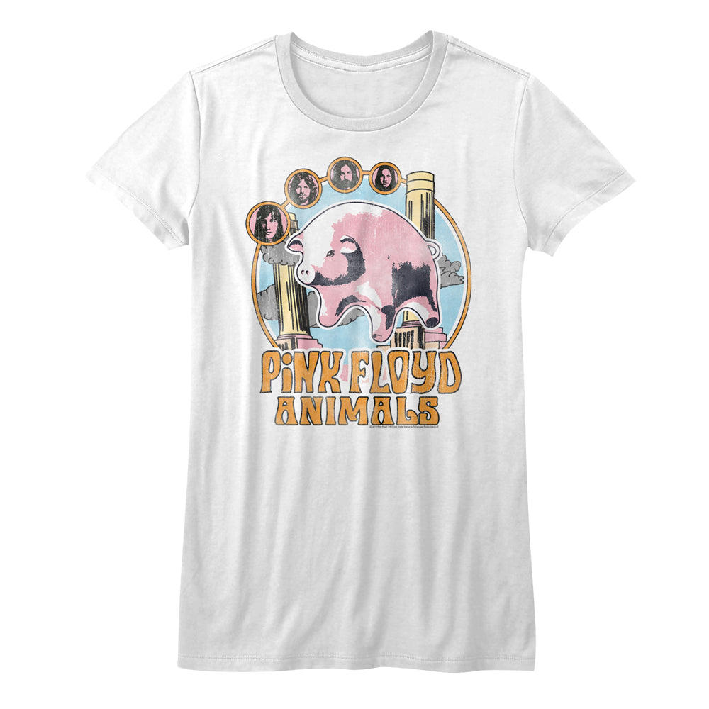 Pink Floyd Circle Pig Ladies T-Shirt
