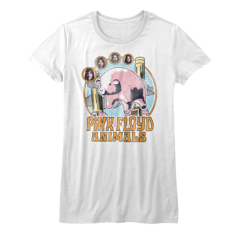 Pink Floyd Circle Pig Ladies T-Shirt