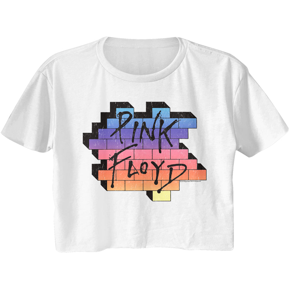 Pink Floyd Rainbow Wall  Women's Festival Cali Crop
