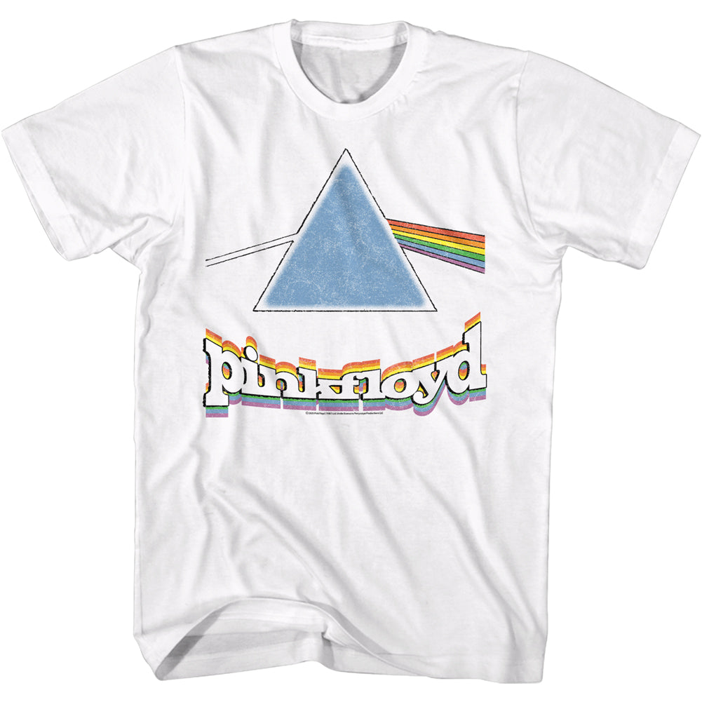 Pink Floyd Rainbow Prism W/Logo Men's T-Shirt