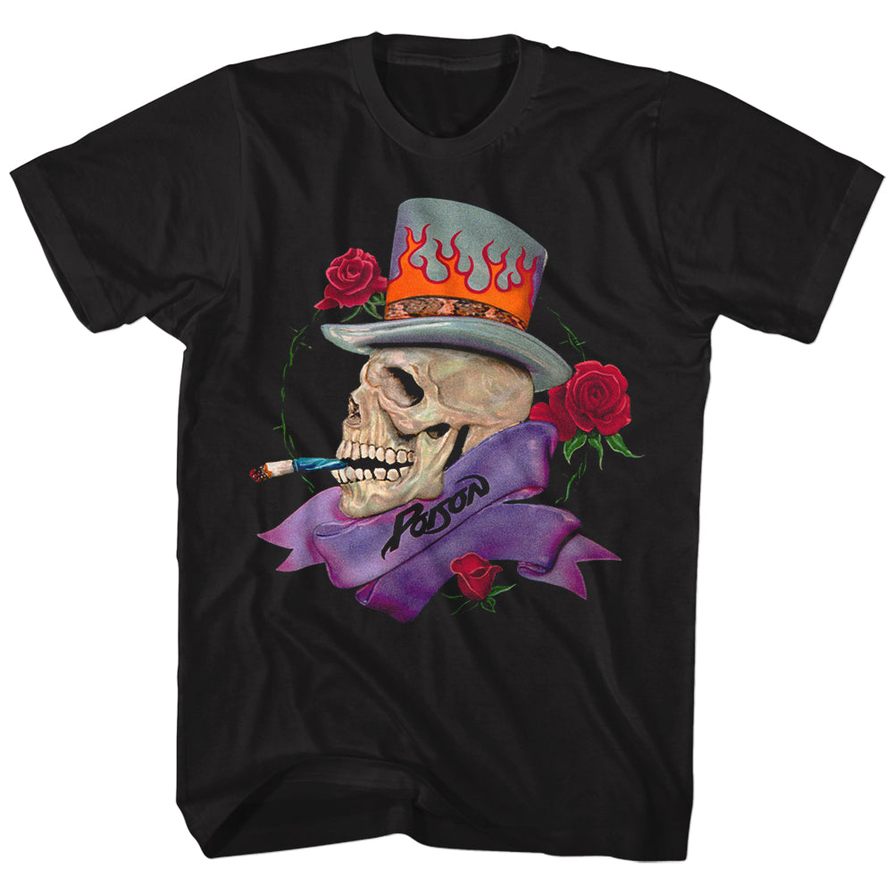 Poison Skull Smokin Poison Adult T-Shirt