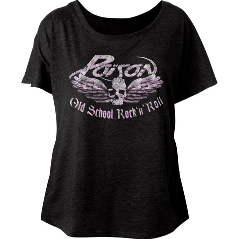 Poison Old School Rock N Roll Ladies Dolman