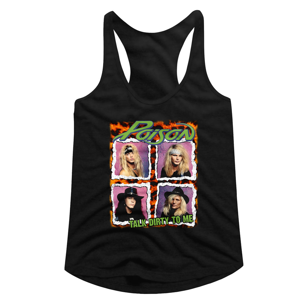 Poison Poison Squares Ladies Racerback