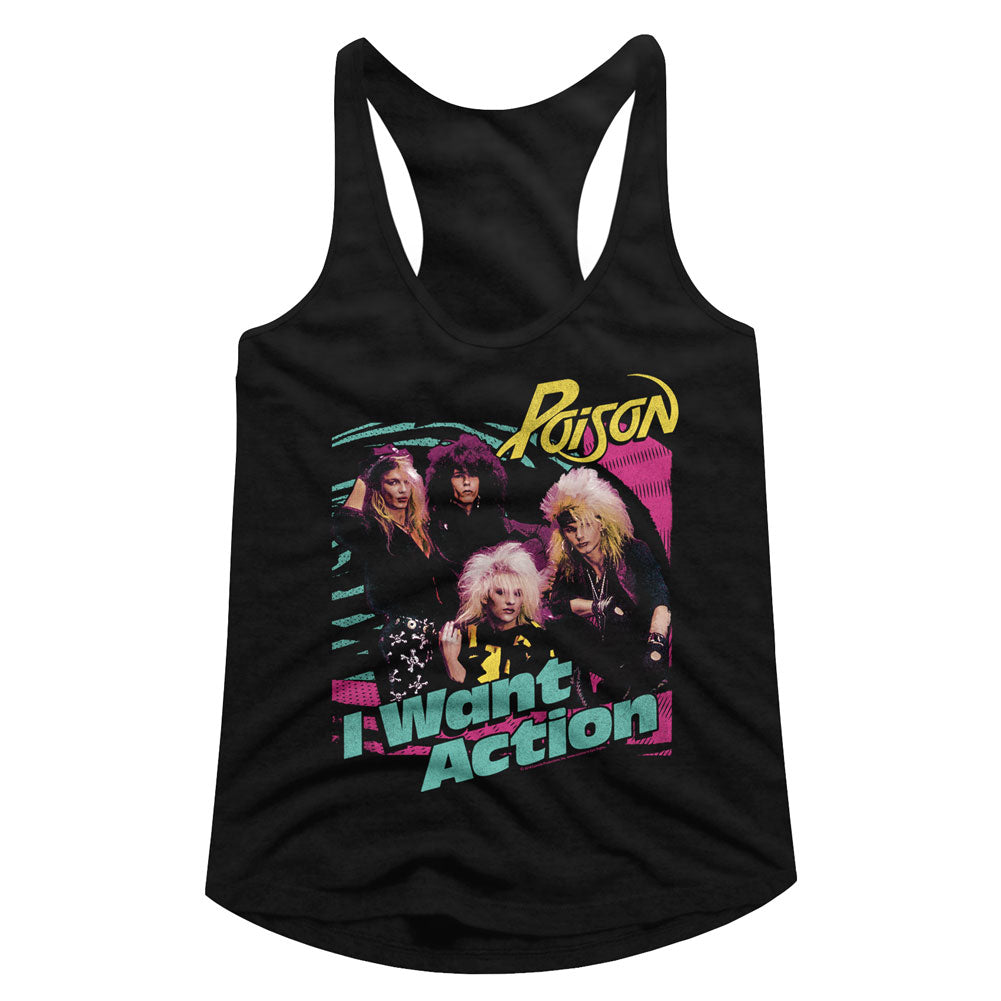 Poison Bright Action Ladies Racerback