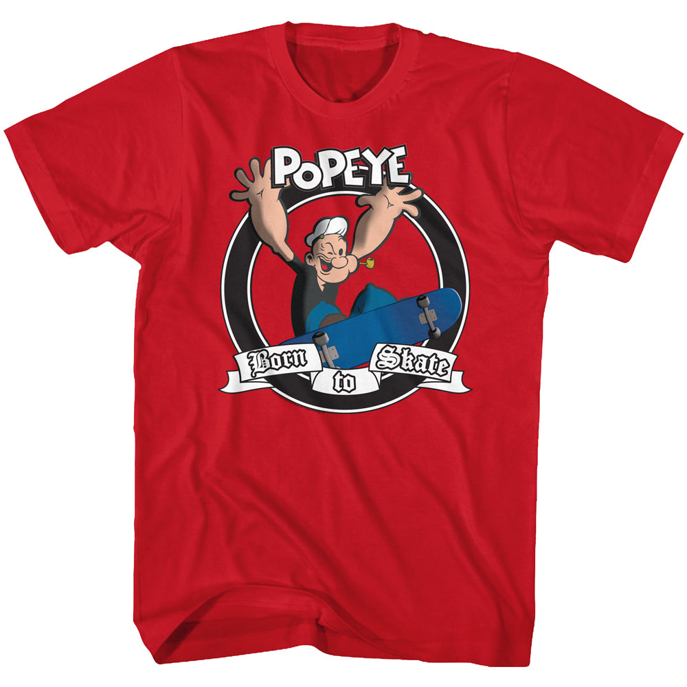 Popeye Born To Skate Men'S T-Shirt